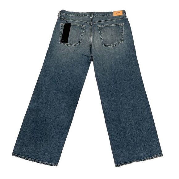 NWT Edwin Anthropologie Marli Ankle Bliss Wide Leg Light Blue Hi Waist Mom Jean - Picture 7 of 10